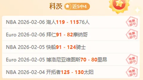 NBA专家每日精选：十星篮球赛事推荐